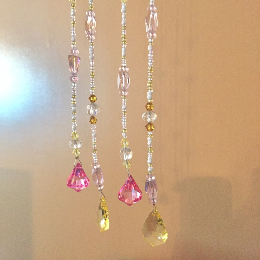 Sun Catcher Wall/ Window Art in Pink and Gold - Picture 5 of 5